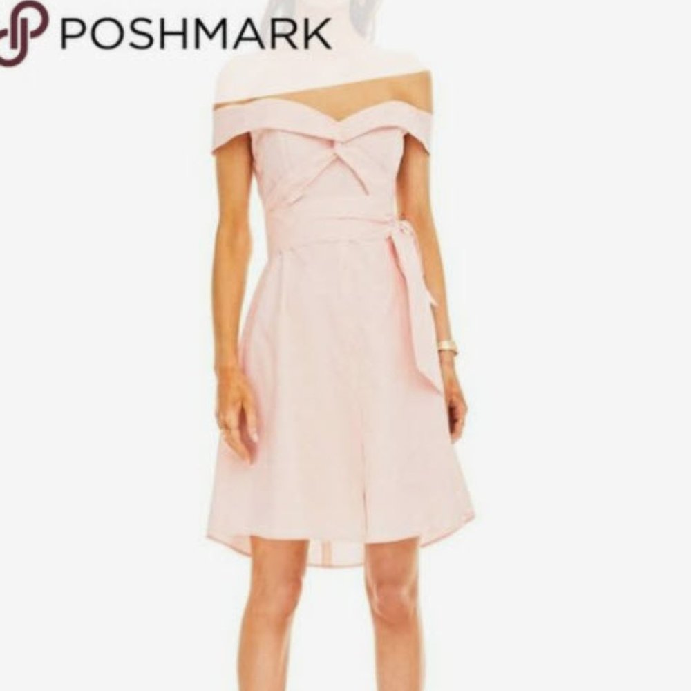 NWT! Coral button off shoulder dress